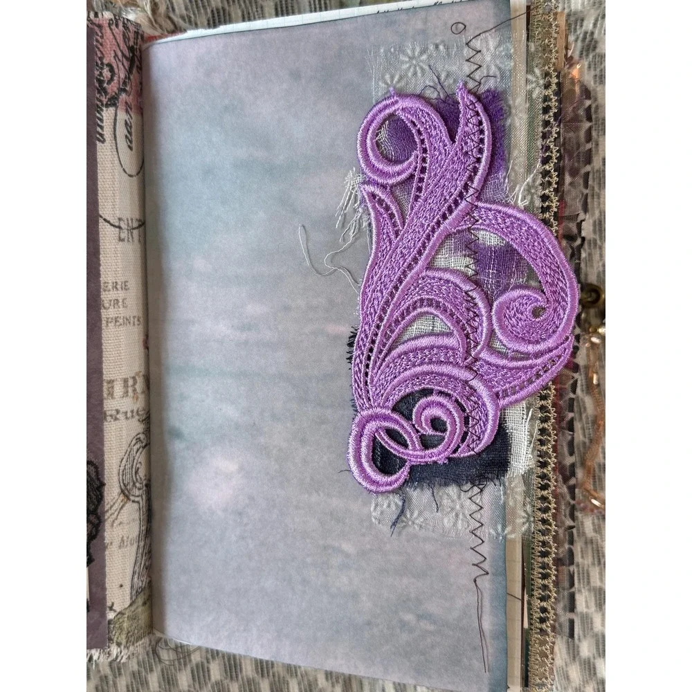 Vintage Cabinet Card Front & Applique Junk Journal